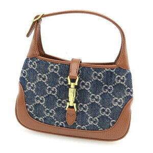 Gucci Jackie Hobo Shoulder Bag Denim Blue